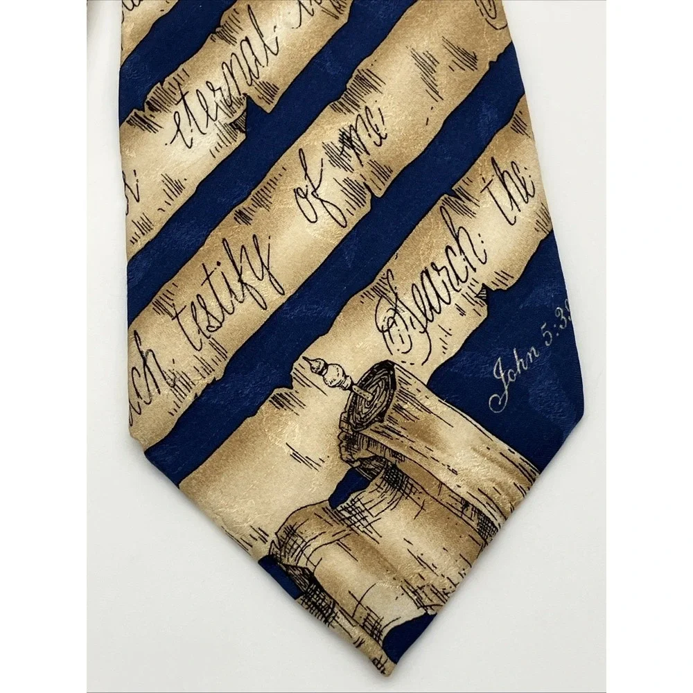 Silk‎ Neck Tie John 5:39 Search The Scriptures Religious Faith Christian Gift